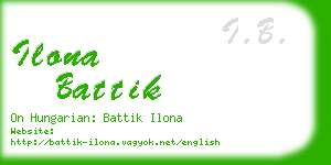 ilona battik business card